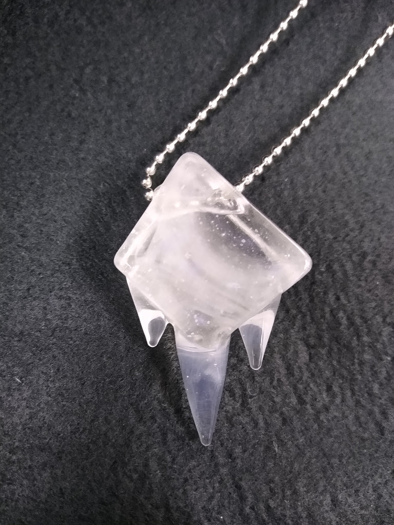 Ice Dice on Chain! Rear View Mirror Hand Made in USA Rat Rod Cube Crystal  Clear | eBay